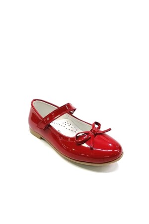 Ballerina-Ballerina mit Schnurrbart aus rotem Lackleder für Mädchen - Papuccum Ortopedi