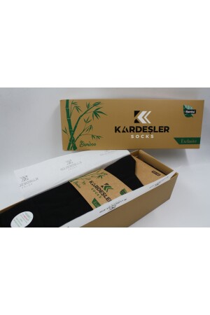 Bamboo Herren Socket Long Plain Black Socken Nahtlos 6er Pack Premium Boxed KÇ-BES-SYH-KUTU - 2