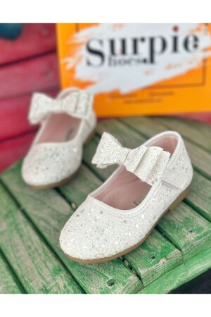 Bantlı Pul Detaylı Ortopedik Babet Kız Çocuk Babet - Surpie Shoes