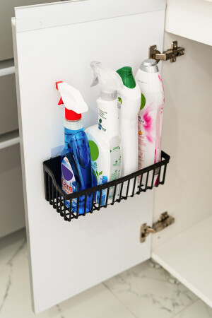 Banyor Yapışkanlı Banyo Rafı, 2'li Banyo Düzenleyici, Duş Rafı Organizer Şampuanlık, Plastik BNR-02 - 3