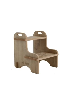 Basamak Çocuk Ve Yetişkin Montessori Yükseltici Merdiven Ahşap Renk Meşe mnt0003 - Mionte Flat-Pack