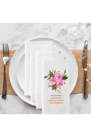 Baskılı Söz Düğün Nişan Doğum Günü Özel Gün Peçetesi Sunum Peçetesi 20 Adet - Kite Tasarim