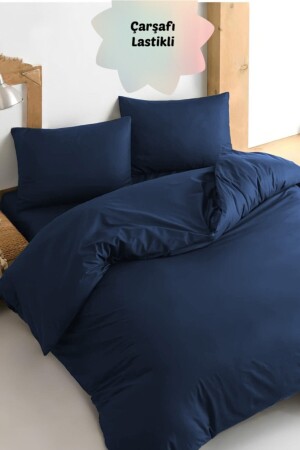 Baumwoll-Ranforce-Bettlaken, elastisch, doppelseitig, Bettbezug-Set AWCT-086 - 1