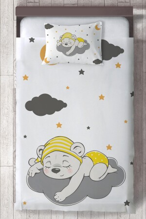 Bebek Ve Çocuk Odası Uyuyan Yavru Ayı Desenli Yatak Örtüsü Mktyo-085 MKTCYTKO-85 - 1