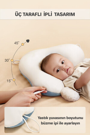 Bebek Yastığı, Düz Kafa Yastığı, Bebek Kafa Yastığı, Ayarlanabilir Yastık (YILDIZ DESEN) OCTOPF701 - 2
