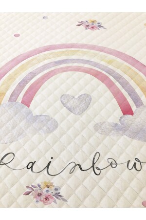 Bedrucktes Einzel-Piqué-Set für Babys und Kinder mit Regenbogenmuster, 160 x 230, Weiß, 56162 - 2