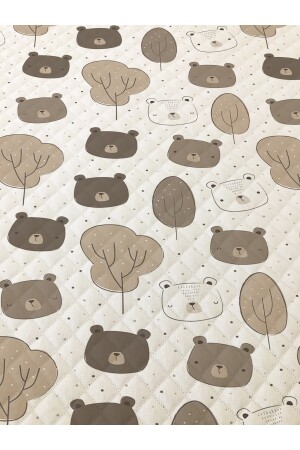 Bedrucktes Einzel-Piqué-Set mit niedlichen Bären für Babys und Kinder, 160 x 230, Weiß, 23651 - 2