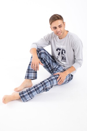 Bedrucktes Herren-Pyjama-Set mit langen Ärmeln 2170 TP-2170 - 1