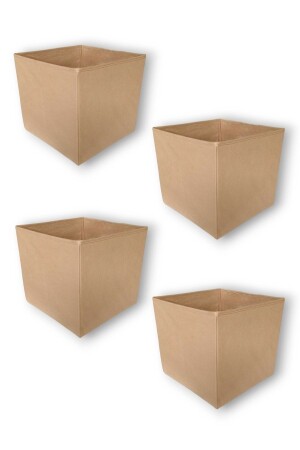 Beige Mehrzweck-Schrank-Organizer-Box, dekorative Aufbewahrungsbox, Regal-Organizer, groß, PCSK4, 4 Stück - Balkan Room