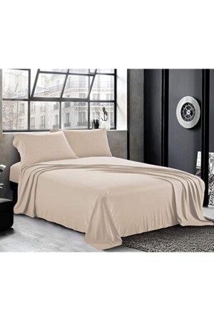 Beigefarbenes Bettbezug-Set für King-Size-Betten, Batbejpa - METİNEV