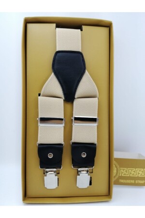 Bej Salopet Pantalon Askı SLP1064ASK - Elegans Giyim Aksesuar