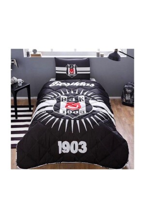 Beşiktaş Güneşi Tek Kişilik Yorgan Seti Uyku Seti Yastık Hediyeli 433 - 1