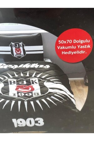 Beşiktaş Güneşi Tek Kişilik Yorgan Seti Uyku Seti Yastık Hediyeli 433 - 2