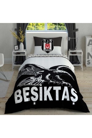 Beşiktaş Kartal Einzel-Steppbettbezug-Set Komplettset 1000044327 - Taç