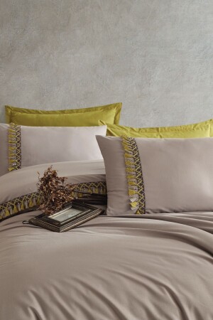 Bettbezug-Set aus 100 % Baumwolle mit doppelten Quasten RBNSÇ-BOHE-NOR-P - Nordqueen