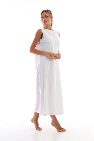 Beyaz Kolsuz Elbise Astarı Içlik Jüpon 9998 - 2