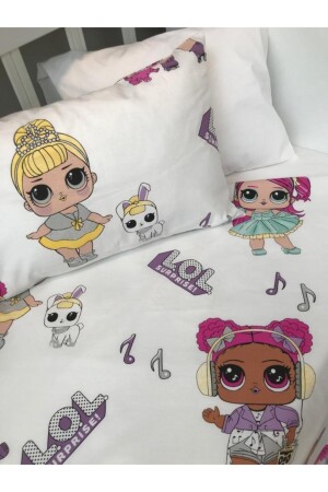 Beyaz Lol Bebek Nevresim Takımı BBK9373 - Çeyiz Bahçesi