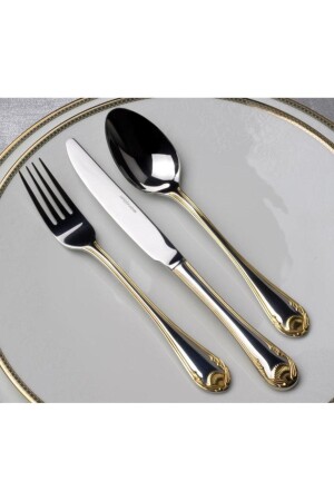 Bianca Gold - Mirror 90 Parça Çatal Kaşık Bıçak Seti P050.397104 - Mikasa Moor