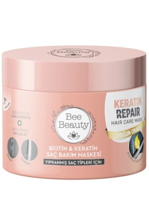 Biotin Keratin Haarpflegemaske 300 ml - Bee Beauty