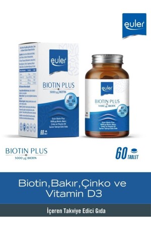 Biotin Plus 5000 Mcg Çinko Bakır Ve D3 Içeren 60 Tablet Vitamin 0001 - 1
