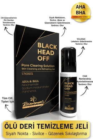 BLACK HEAD OFF AHA BHA JEL Siyah Nokta , Akne , Svilce ve Ölü Deri 60ML 0013 - Rosawomans