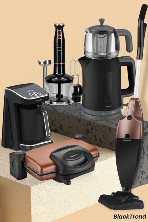 Blacktrend 25-teiliges, elektronisches Hochzeitspaket, elektrisches Küchen-Mitgift-Set BY5724 - GoldMaster