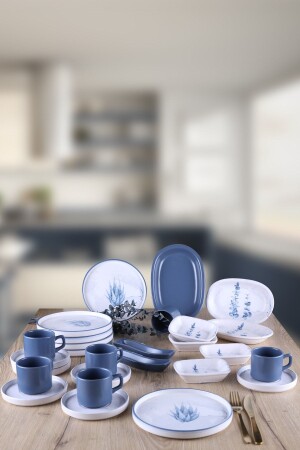 Blue Magic 27-teiliges Frühstücksleckerli-Set für 6 Personen BUKETİN-EVİ-96 - Keramika