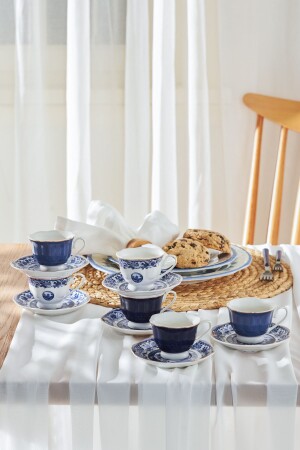 Blue Odyssey 6 Kişilik Kahve Fincan Takımı 80 ml 153.03.06.8748 - Karaca