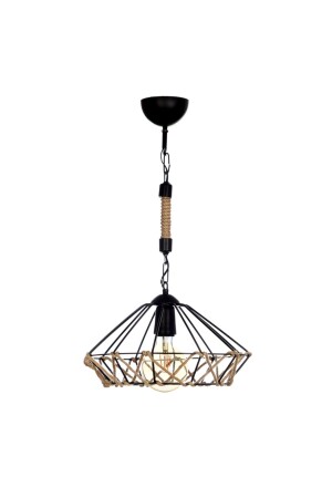 Bomonti Tekli Halatlı Sarkıt Siyah ÖZP.0190 - özpolataydınlatma