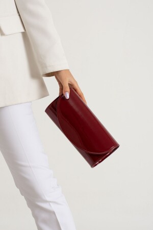 Bordo Rugan Abiye Çanta Clutch Portföy Çanta - Efnanstore