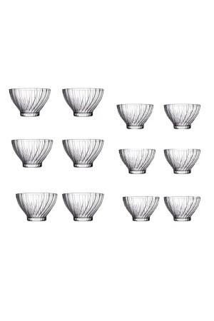 Bouquet Çok Amaçlı Cam Kase - Kahvaltılık Çerezlik 12 Parça 2 Boy pb530216-1 - Paşabahçe