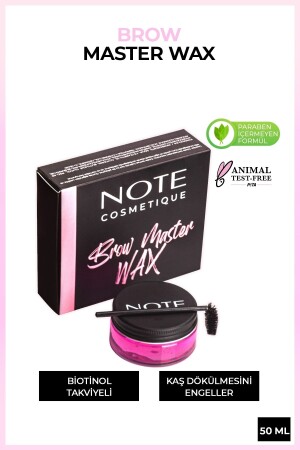 Brow Master Kaş Sabitleyici & Şekillendirici Renksiz Wax - Note Cosmetics