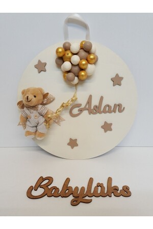 Bubble Yuvarlak Bebek İsme Özel Kapı Süsü - Baby Lüks