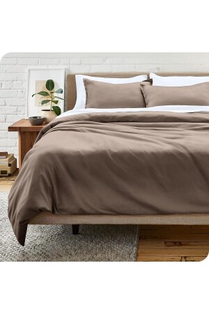 Bügelleichter Bettbezug aus Baumwolle für Doppelbetten + 2 Kissenbezüge. Bettbezug in allen Farben - Good Morning