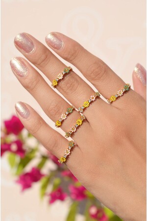 Bunter Blumen-Verbindungsring-Federring - Sacce Scarves&Accessories