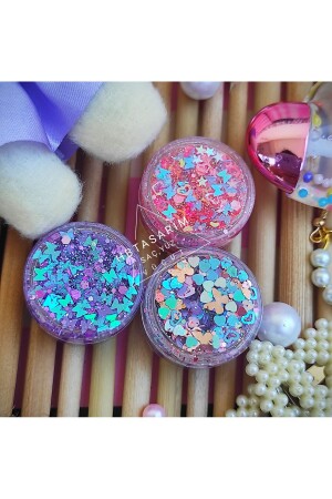 Buntes Glitzer-Creme-Lidschatten-Glitzer-Lidschatten-Set für Gesicht und Körper - Hbtasarim