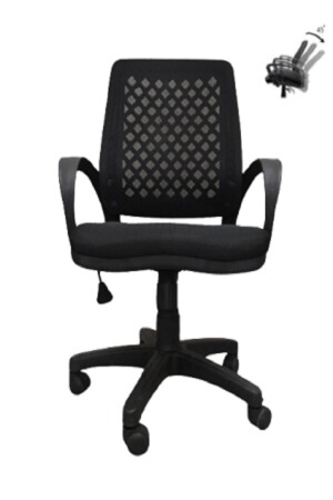 Büro Ofis Çalışma Koltuğu-siyah Bilgisayar Sandalyesi Çalışma Sandalyesi Siyah Fileli Petek PETEK - 1