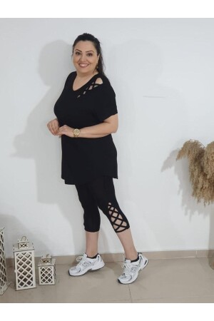 Büyük Beden Biyeli Taytlı Takım - Melis Designer