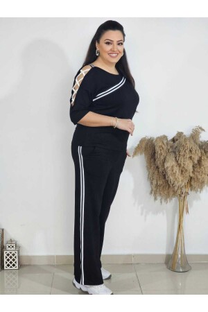 Büyük Beden Omuz Çapraz Biyeli Takım - Melis Designer