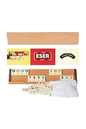 Büyük Boy Ağaç Okey Takımı TG_70650438 - ESER