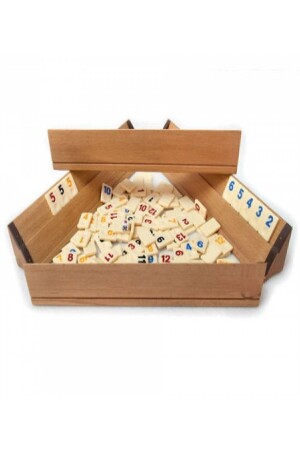 Büyük Boy Cilalı Ahşap Okey Takımı - Kervan