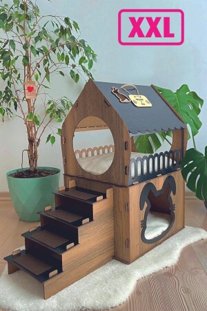 Büyük Tavşan Evi Xxl Teraslı Tavşan Evi 5kg Ve Üzeri Tavşanlar Için XXLTAVSAN - Digitus