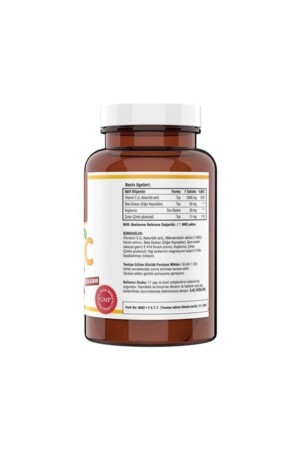 C Vitamini 1000 Mg 120 Tablet Beta Glucan Zinc Rose Hips ncs-Cvitamin-120 - 2