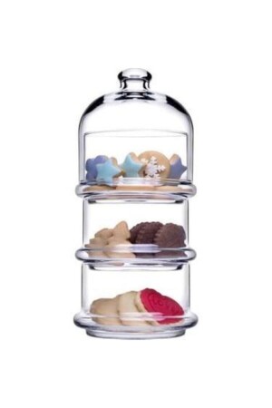 Cam 3 Katlı Kurabiyelik Çerezlik Şekerlik TYC00132696737 - Paşabahçe