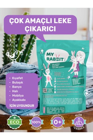 Çamaşır Ve Yüzey Için Çok Amaçlı Oksijenli Toz Leke Çıkarıcı ve beyazlatıcı 800 gr - My Rabbit