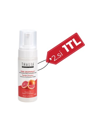 Canlandırmaya & Arındırmaya Yardımcı Pembe Greyfurt Özlü Yüz Temizleme Köpüğü 150 ml - Thalia