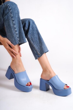 Capone Platform Denim Blue Damen-Hausschuhe 530-043-VOL-01-00001 - Capone Outfitters