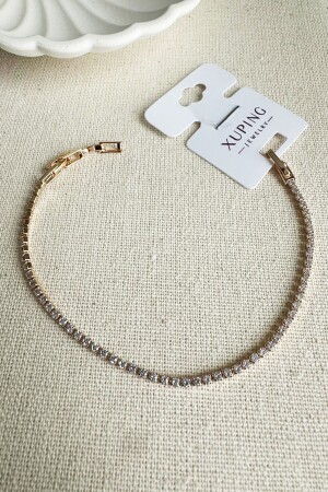 Caprea Pirinç Xuping Su Yolu Kadın Bileklik Kararmaz Kadın Bileklik 18-1 cm - Moda