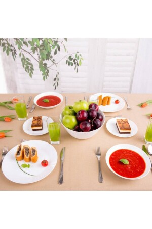 Carine Zelie Beyaz 24 Parça 6 Kişilik Yemek Takımı. MADAME LUDA HOME COLLECTİON - Luminarc