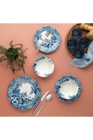 Carna Yemek Takımı 24 Parça-mavi 1S0839-01001-MAV01 - Schafer
